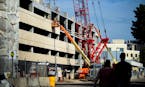Southdale Medical Building parking ramp under construction. ] GLEN STUBBE * gstubbe@startribune.com Tuesday September 1, 2015 About-to-completed addit