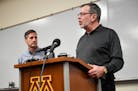 University of Minnesota President Eric Kaler spoke to the media Saturday after players announced the end of their boycott of the Holiday Bowl minutes 