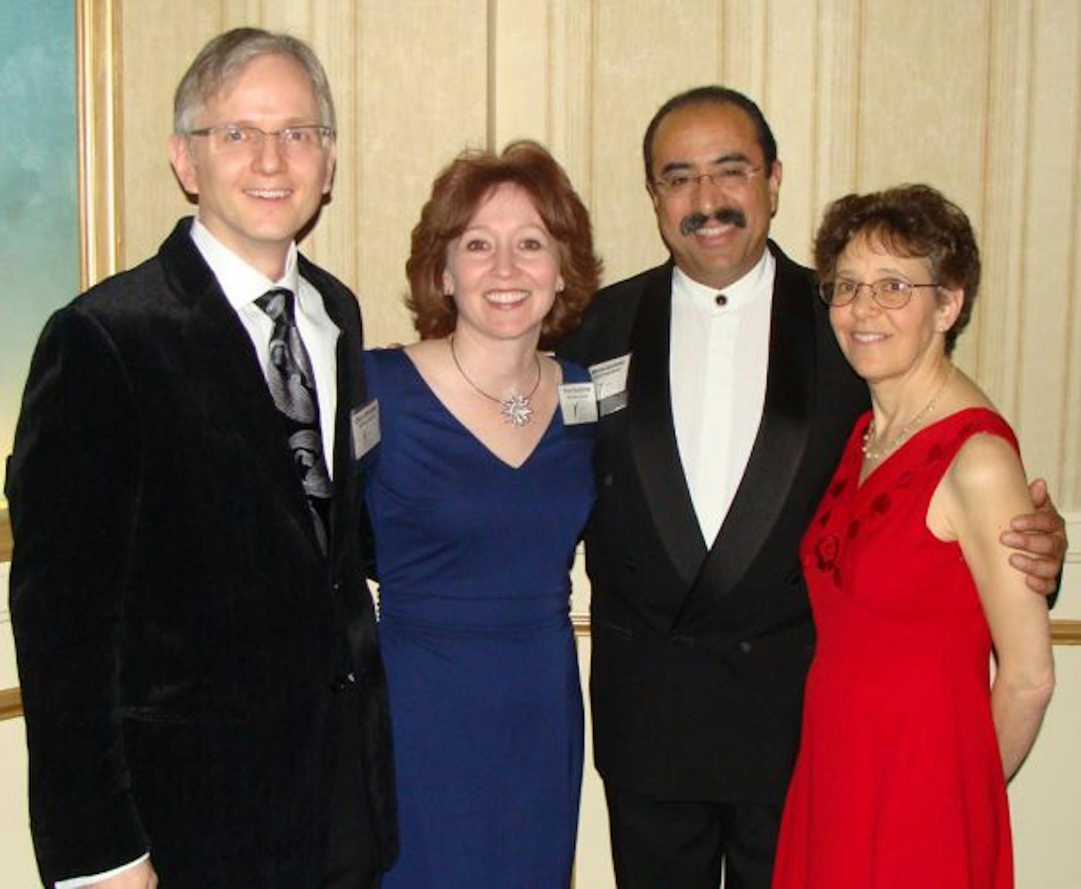 Chuck Densinger, MYS Board President; Vicki Densinger, gala committee; Manny Laureano and Claudette Laureano, co-artistic directors and conductors.