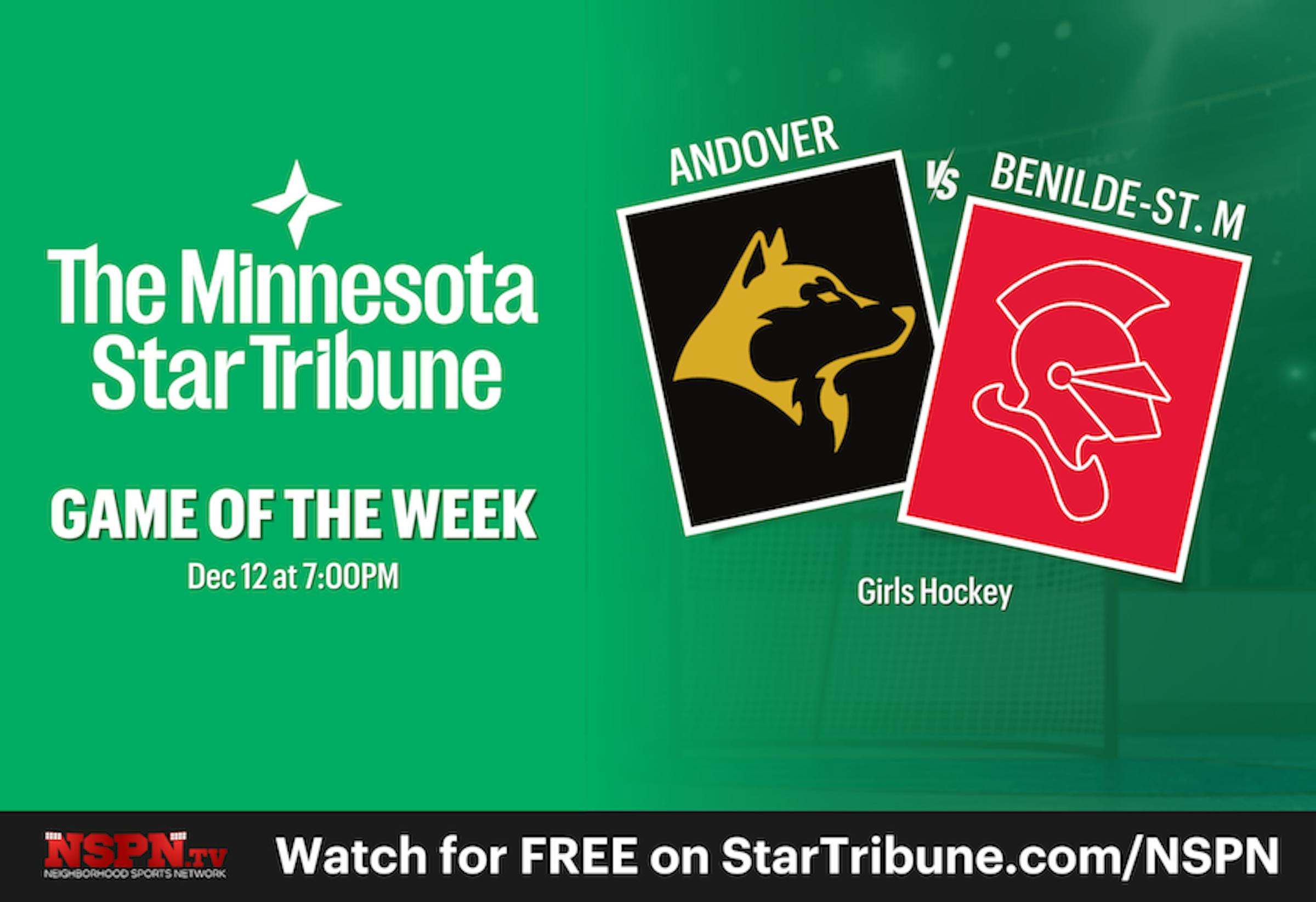 Watch Benilde-St. Marget's girls hockey vs. Andover