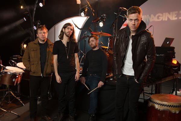 Las Vegas-based rock band Imagine Dragons. (Photo by Al Powers/ Powers Imagery/Invision/AP)