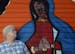 To deter graffiti artists, Anna-Marie Byrne had her south Minneapolis garage painted with a mural of Our Lady of Guadalupe, which someone defaced. Byr