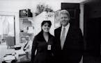President Clinton, in a 1995 photo with White House intern Monica Lewinsky that appeared in a report by Independent Counsel Kenneth Starr.