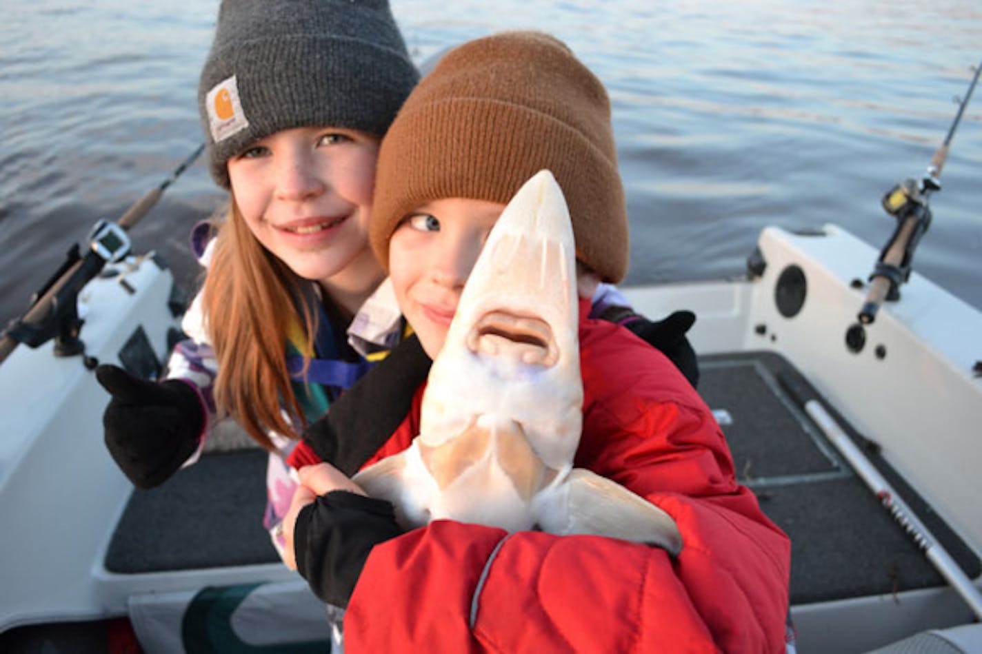 Clive and Tova with thier sturgeon from earlier this year.