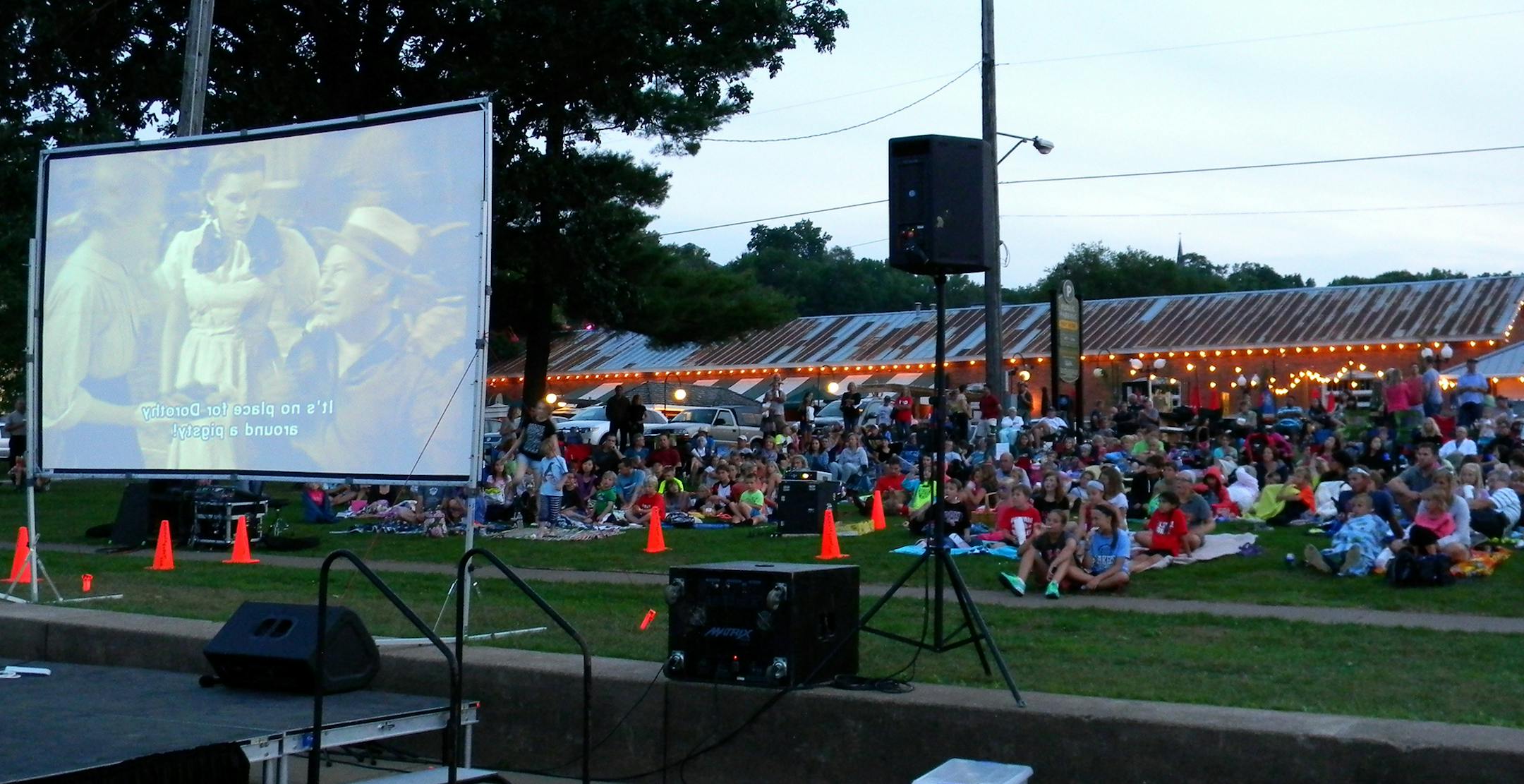 Movies on Summer Tuesdays nights in Stillwater can now be viewed by boaters. The popular family activity on the lawn along the St. Croix River has endured for several summers. (Photos by Callie Sacarelos, Special to the Star Tribune)