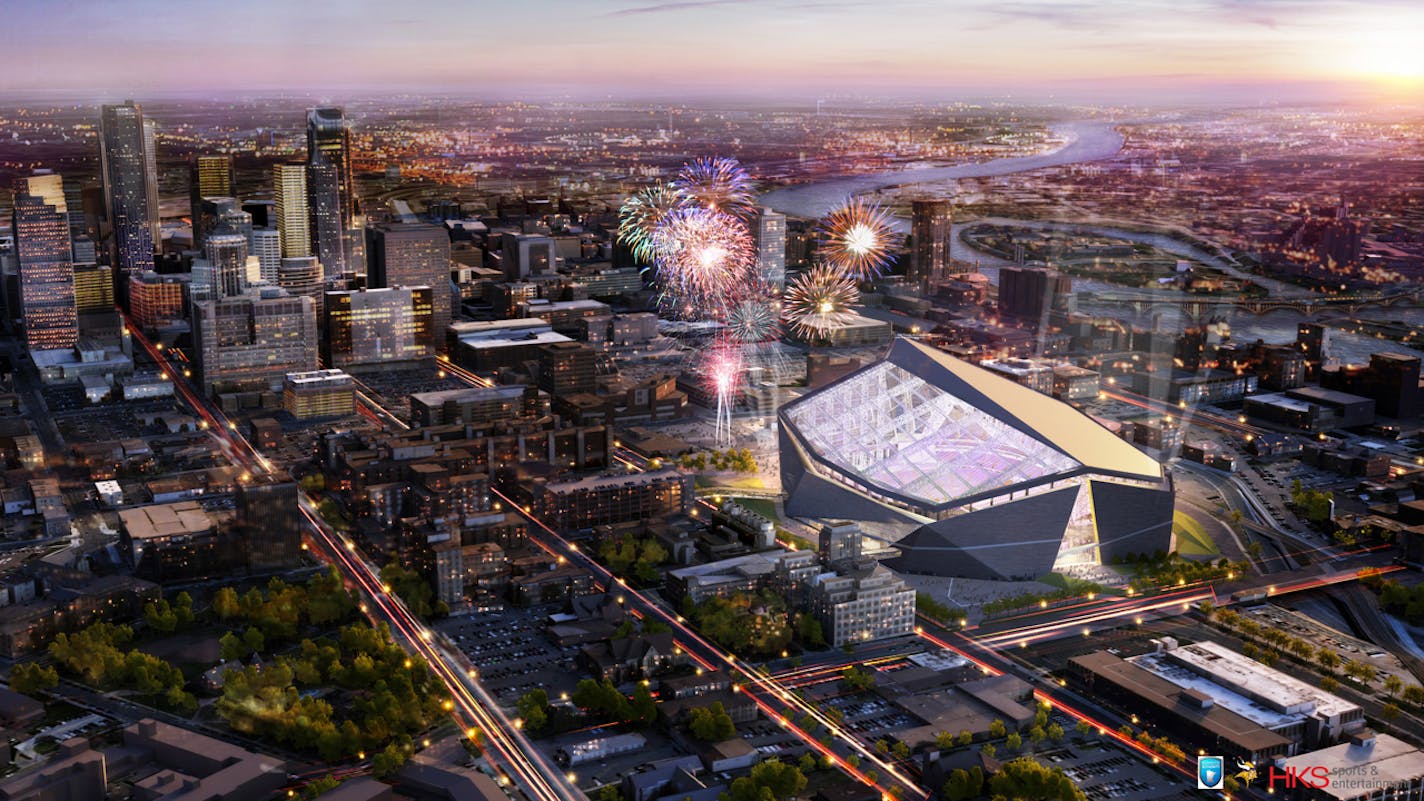 The stadium will be built in roughly the same location as the Metrodome. Construction is expected to begin this fall, as the Vikings play their final season in the dome.