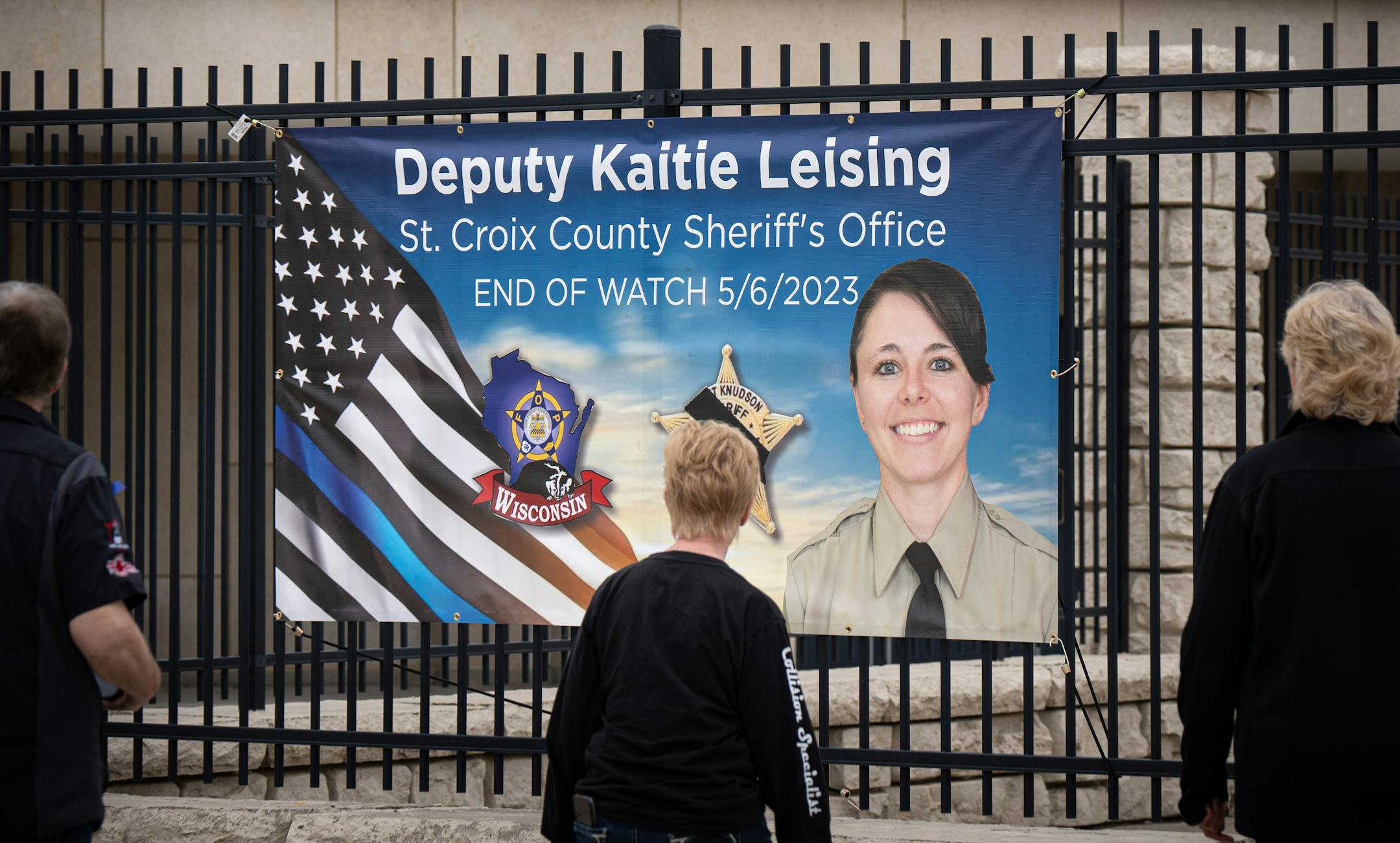 Hundreds of law enforcement officers from around the U.S. gathered for funeral services for St. Croix County Sheriff's Deputy Kaitie Leising on Friday, May 12, 2023, in Hudson, Wis.