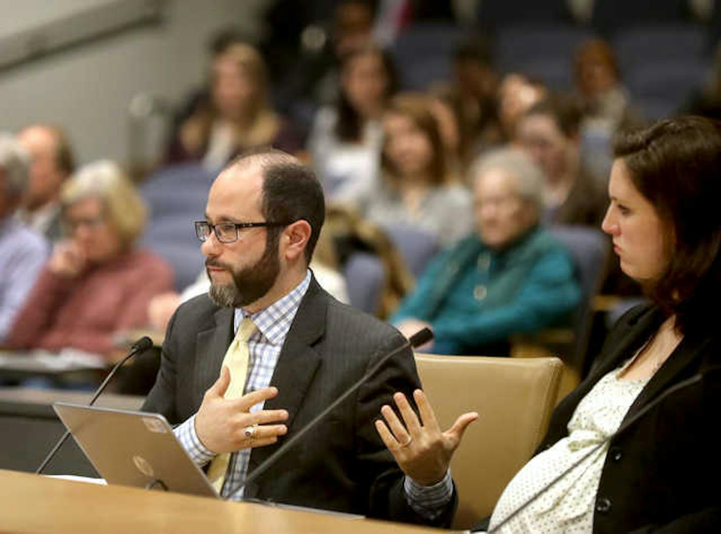 Acting Health Commissioner Daniel Pollock testified about elder abuse at a Senate committee hearing last week.