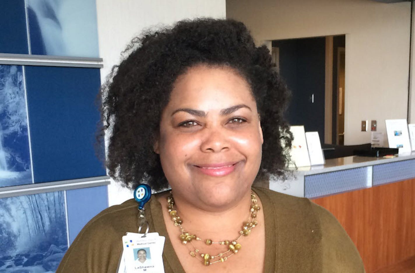 Shawn McKinney is a community health worker at Whittier Clinic in Minneapolis."I love helping people succeed," she said.