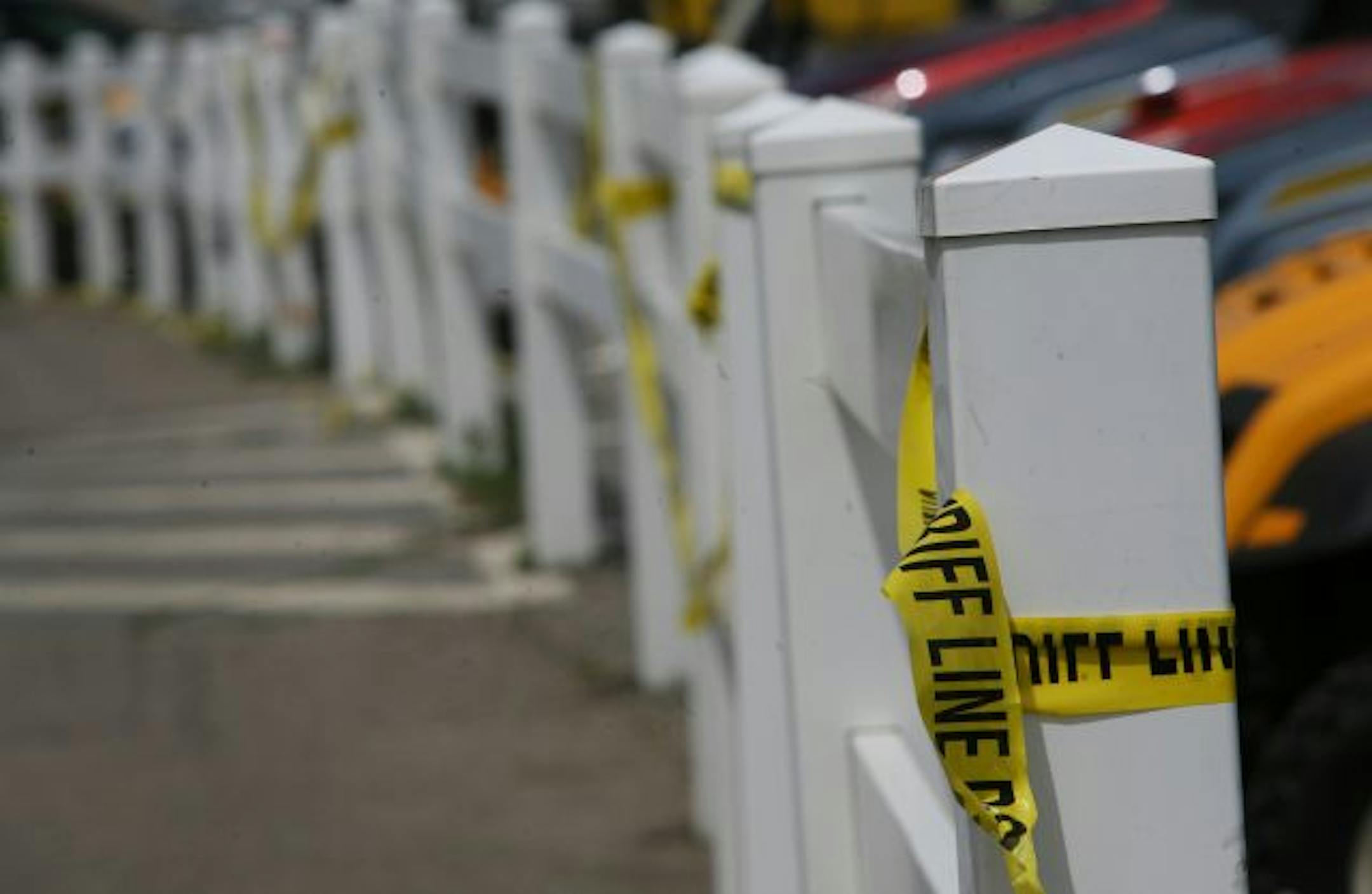 Police tape lined the fence in front of the store. Authorities say such propane explosions are rare.