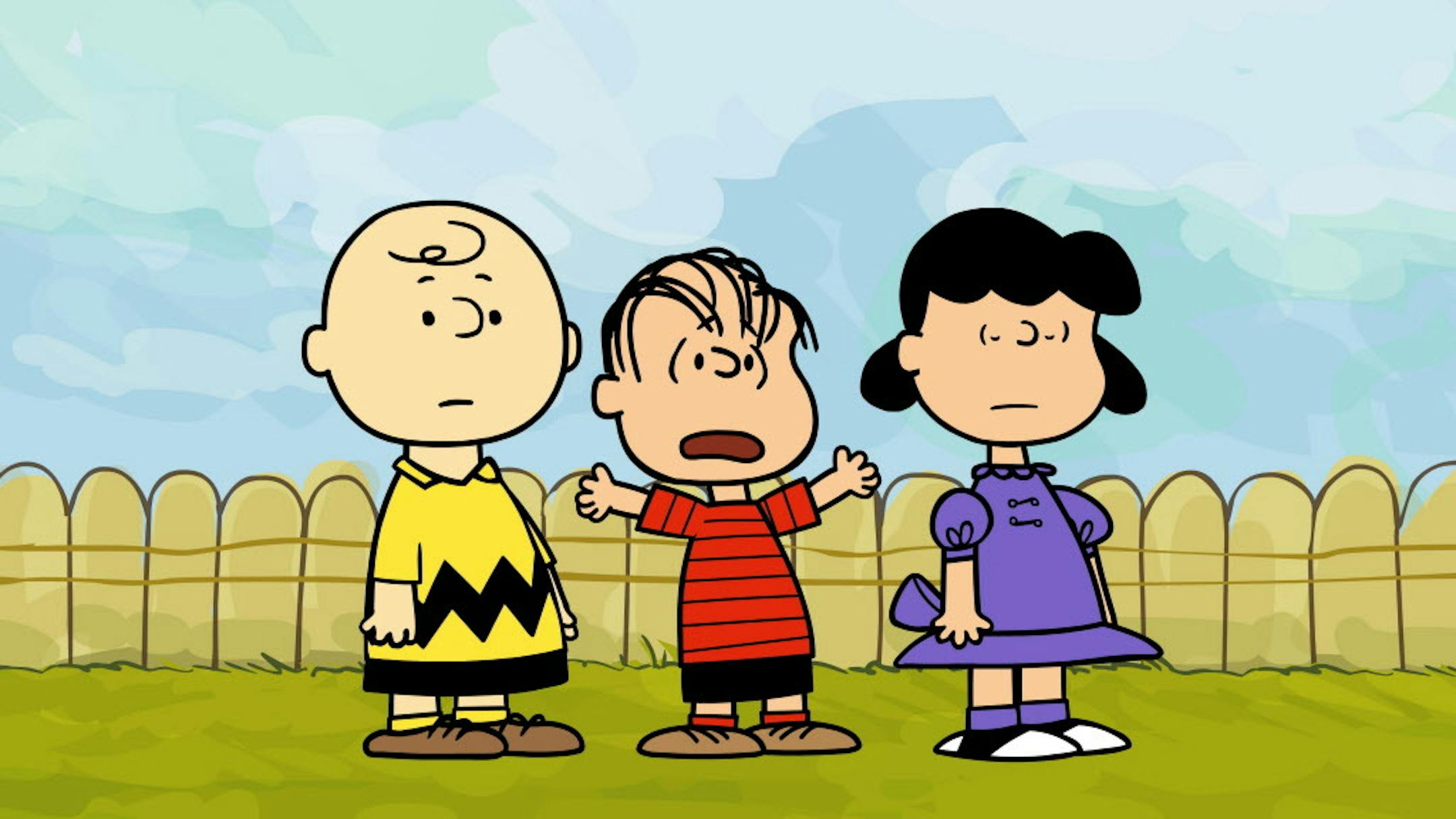 FILE - In this image released by Warner Bros. Entertainment, Linus, center, is shown with Charlie Brown and Lucy during a new animated webisode series for "The Peanuts". E.W. Scripps Co. said Tuesday, April 27, 2010 that it will sell the unit that owns the licensing rights to Snoopy, Charlie Brown and the rest of the "Peanuts" gang for $175 million to Joe Boxer owner Iconix Brand Group Inc.(AP Photo/Warner Bros. Entertainment, fILE) ** NO SALES **