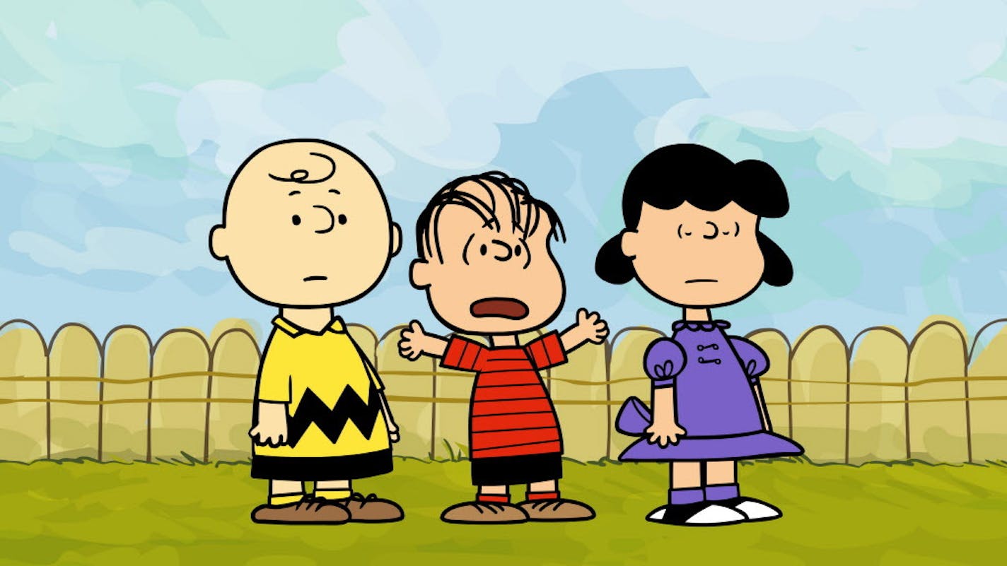 FILE - In this image released by Warner Bros. Entertainment, Linus, center, is shown with Charlie Brown and Lucy during a new animated webisode series for "The Peanuts". E.W. Scripps Co. said Tuesday, April 27, 2010 that it will sell the unit that owns the licensing rights to Snoopy, Charlie Brown and the rest of the "Peanuts" gang for $175 million to Joe Boxer owner Iconix Brand Group Inc.(AP Photo/Warner Bros. Entertainment, fILE) ** NO SALES **