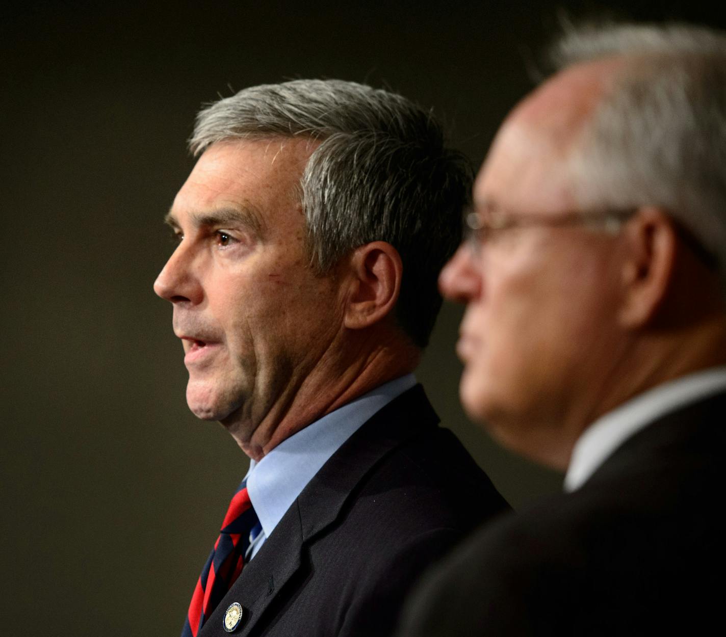 Senate Republicans David Hann and Dan Hall presented their ethics complaint against Jeff Hyaden at a press conference. ] Wednesday, September 24, 2014 GLEN STUBBE * gstubbe@startribune.com