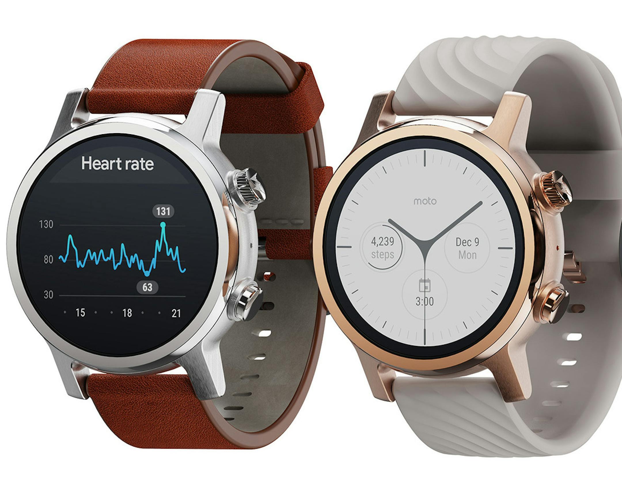 The Motorola Moto 360 smartwatch is water-resistant and loaded with features.