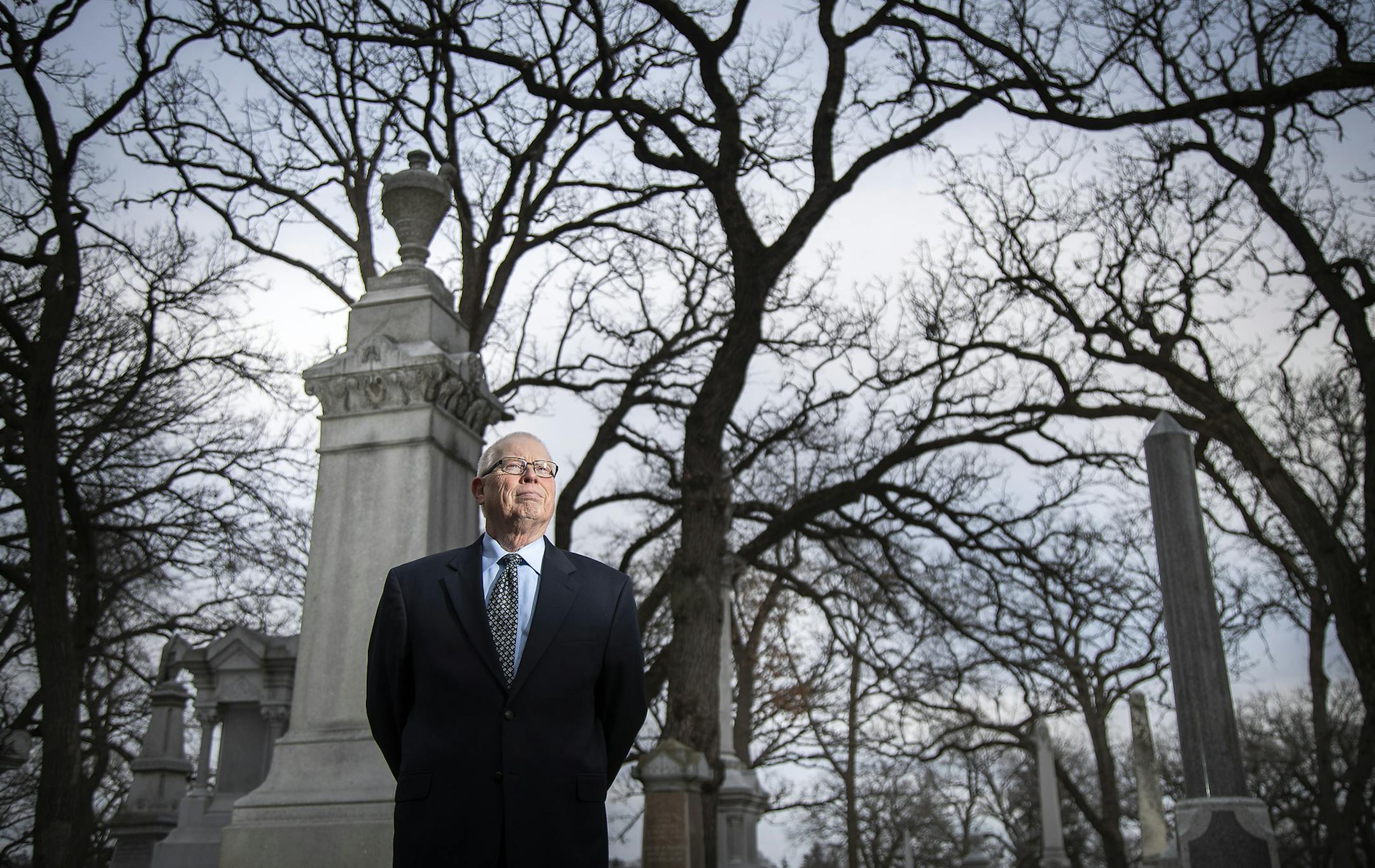 "On nice evenings, we love to come here. It's so quiet," said Ron Gjerde, who is retiring after 50 years at the helm of Lakewood Cemetery
