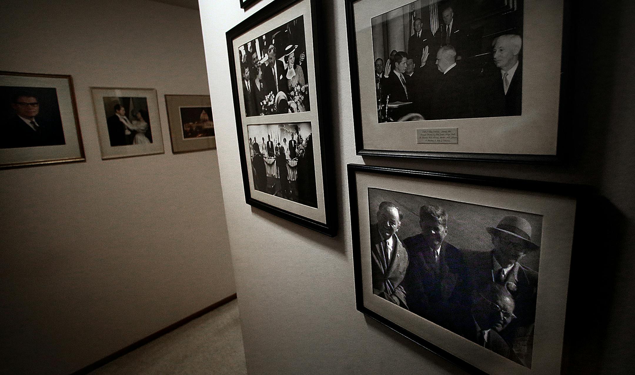 Family photos, including some that document Orville Freeman&#x2019;s life in politics, adorn the home of Jane Freeman. Among them is an image with Hubert Humphrey and JFK.