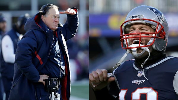 Other than longtime star quarterback Tom Brady (right), coach Bill Belichick, left, has experienced plenty of roster turnover with the Patriots and st