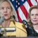 The new defense legislation does not include a contentious proposal from Sen. Kirsten Gillibrand, D-N.Y., right, to give victims of rape and sexual as