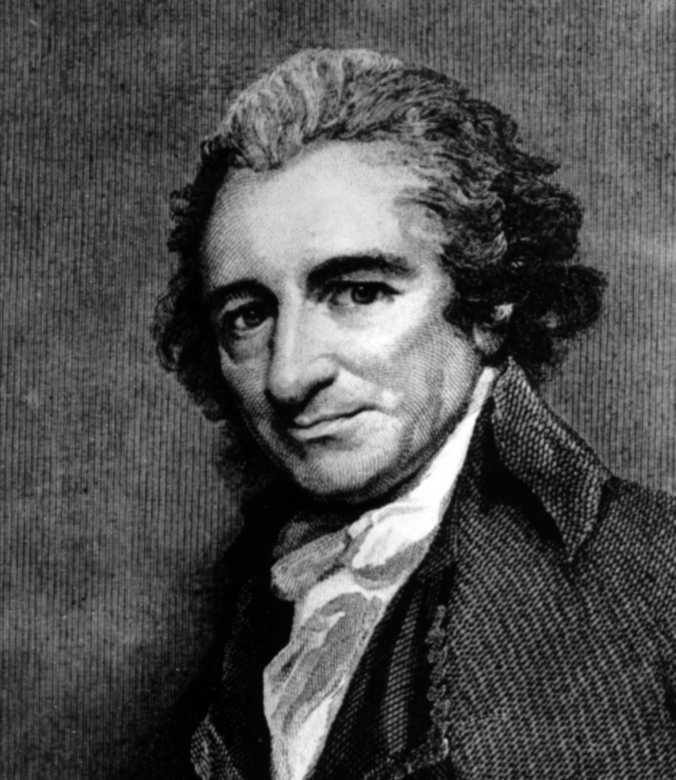 Thomas Paine, revolutionary political and economic philosopher. Print is from an engraving by William Sharp in 1793. File photo.