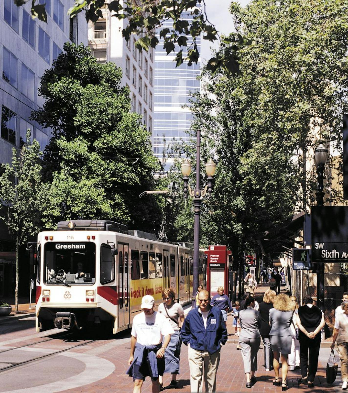 One of the alternatives being studied for the Central-Nicollet corridor is a streetcar line, such as the MAX light rail in downtown Portland.