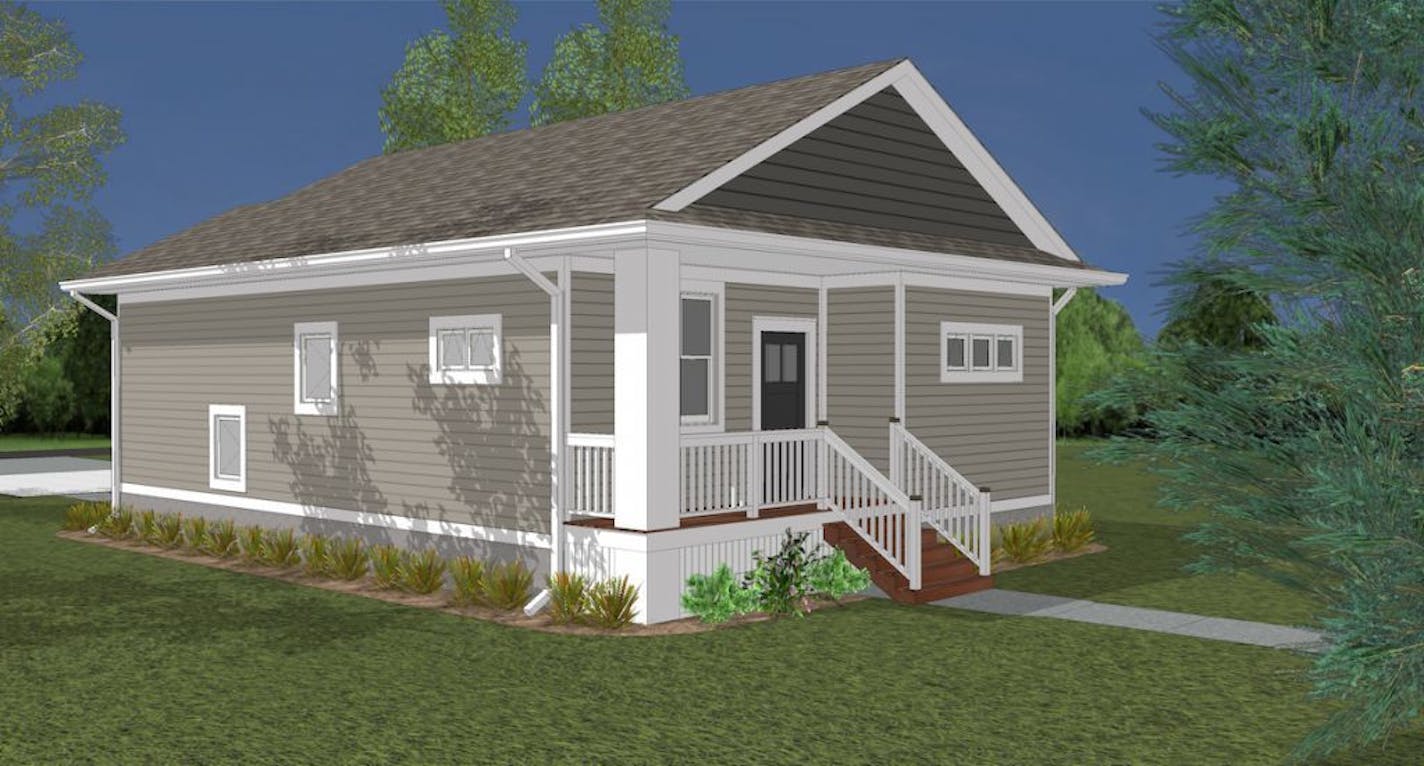 Left side view of bungalow. credit: Thor