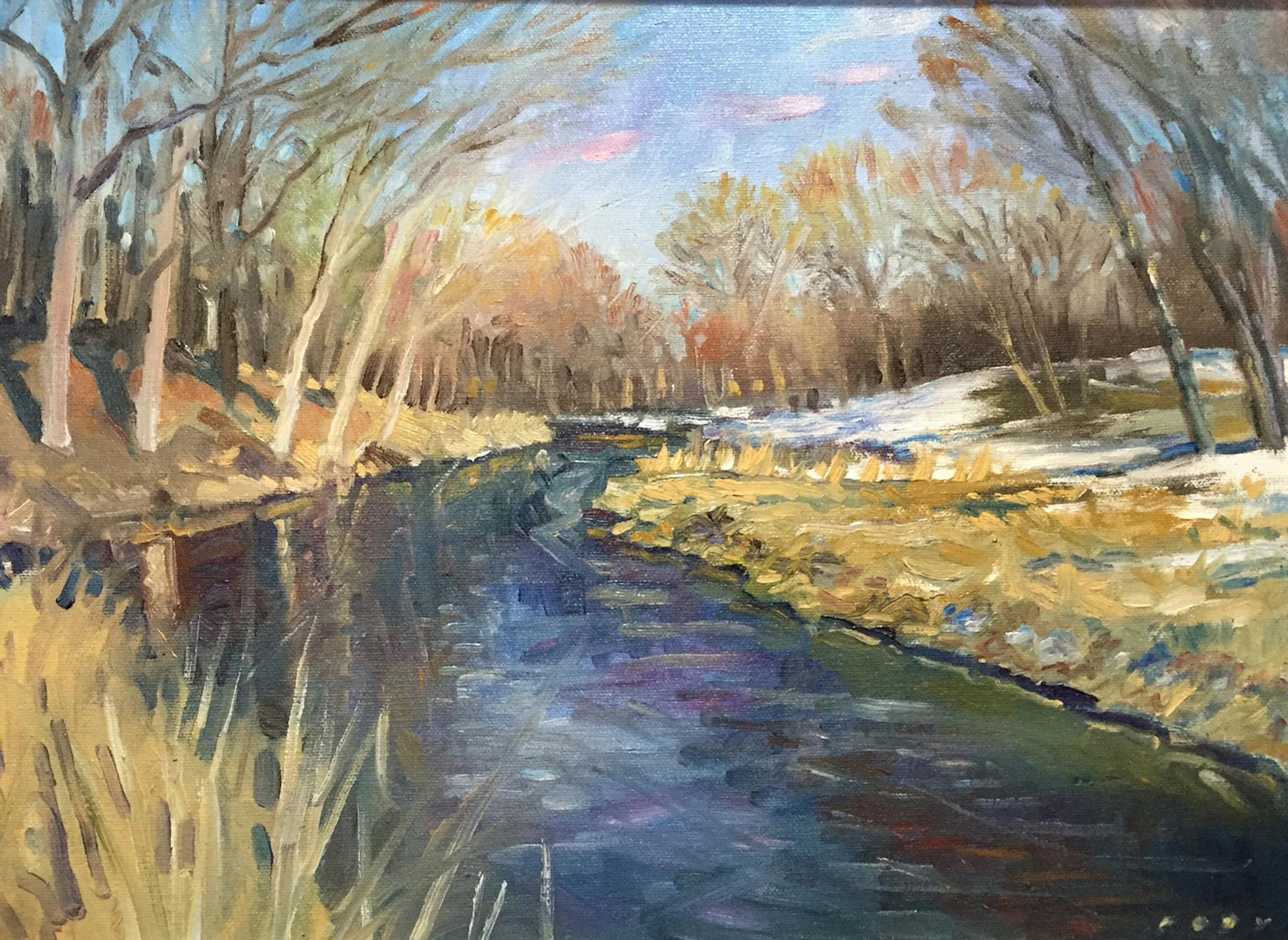"Minnehaha Creek In Spring," a painting by Tom Foty Provided by Minnesota Landscape Arboretum