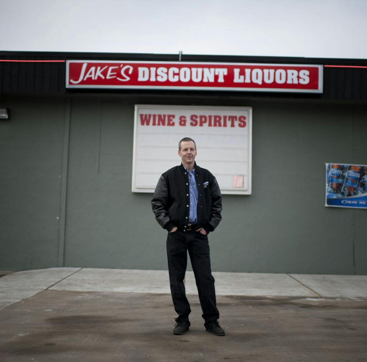 Richard "Jake" Jacobson, owner of Jake's Discount Liquors, formerly Jake's Gentleman's Club which he was forced to close nine years ago. November 23, 2011