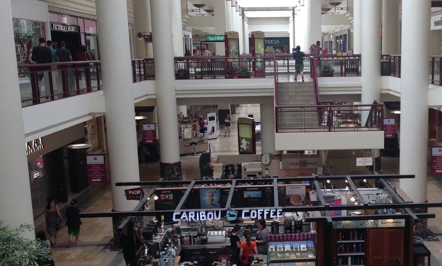 All appeared normal Sunday morning at the Rosedale shopping center.