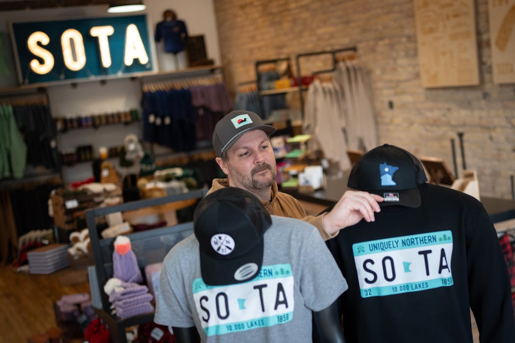 Spencer Johnson owns Sota Clothing in the Walker Lake district of St. Louis Park. Each year since 2018, sales at Sota Clothing have increased at least 10%, he said. “Just seeing the growth of the businesses in the area, it’s huge.