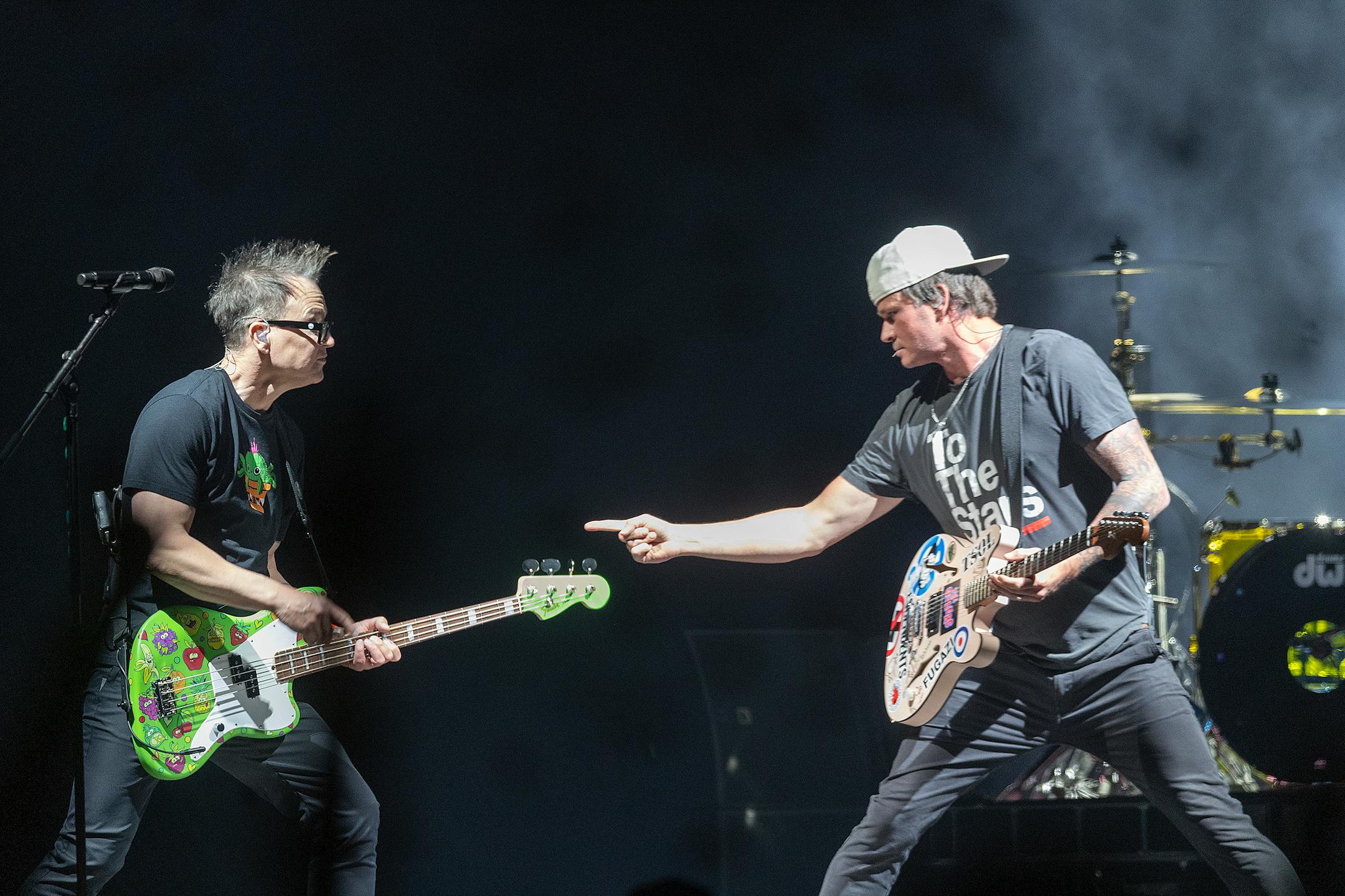 Blink 182 performs at the Xcel Energy Center.