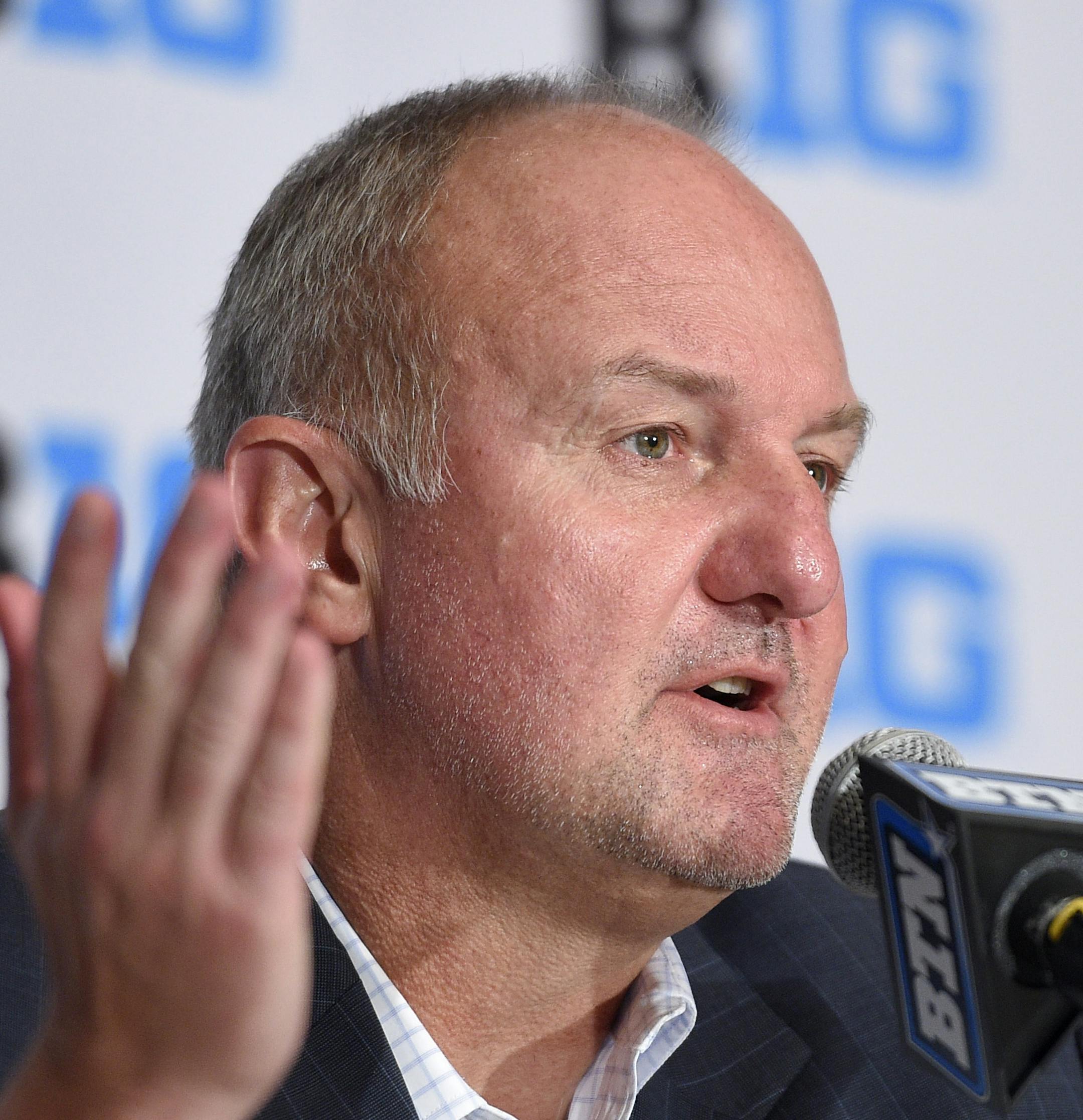 Ohio State head coach Thad Matta speaks at a press conference during Big Ten NCAA college basketball media day, Thursday, Oct. 13, 2016, in Washington. (AP Photo/Nick Wass)