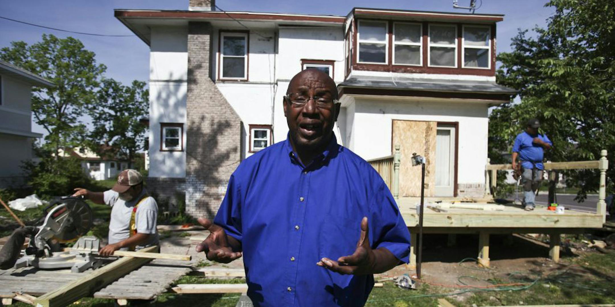 Hillary Thomas' north Minneapolis house was heavily damaged in last year's tornado. When he heard he would be eligible for aid from a nonprofit, "I felt like I had hit the lottery."