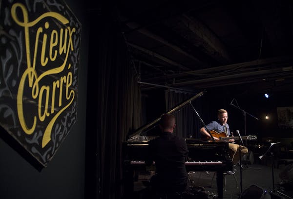 Javi Santiago (piano) and Zacc Harris (guitar) played at Vieux Carr&#xe9; in St. Paul, formerly the home of the Artists&#x2019; Quarter.