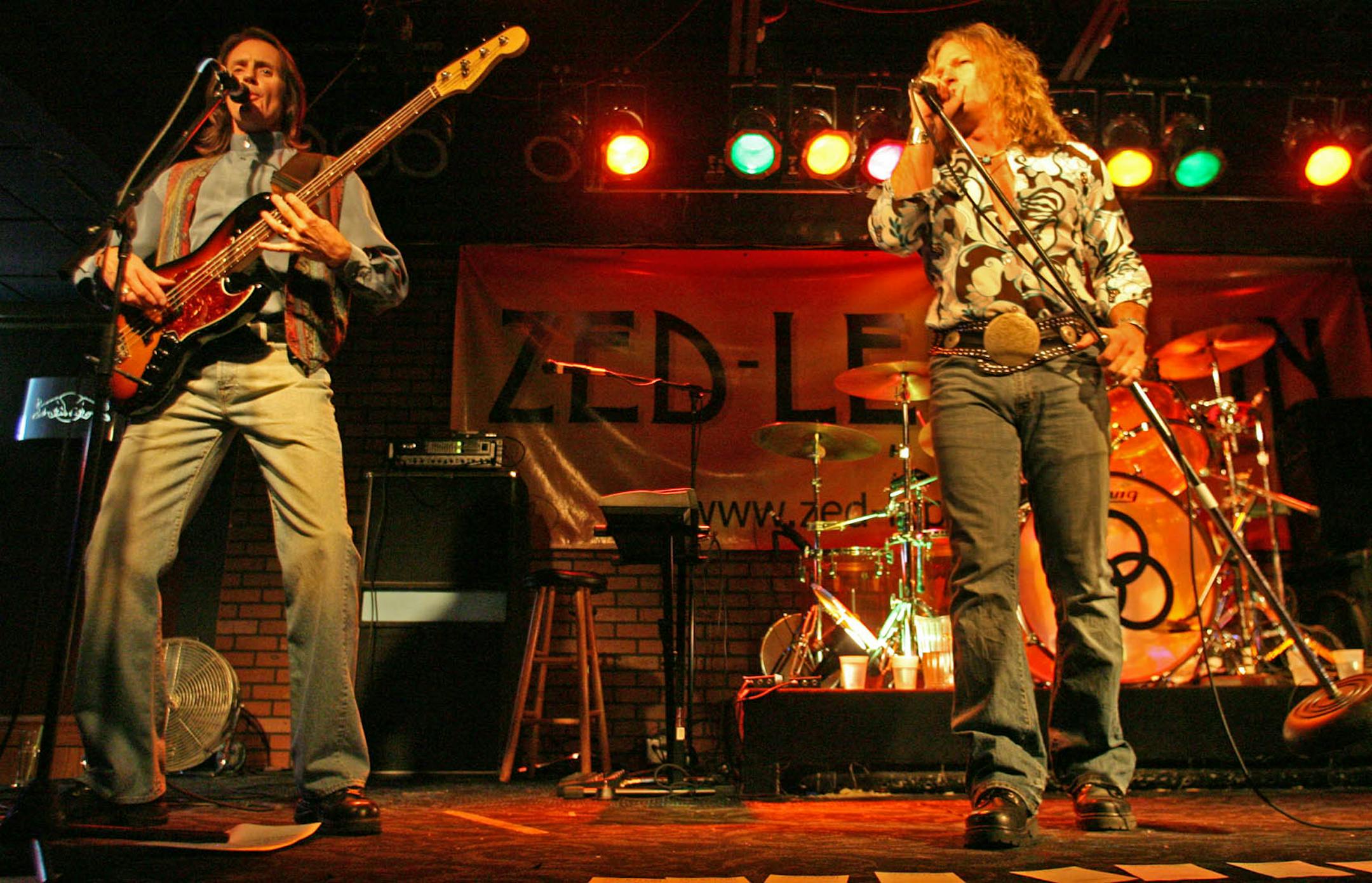 Jim on bass and Andy singing vocals.