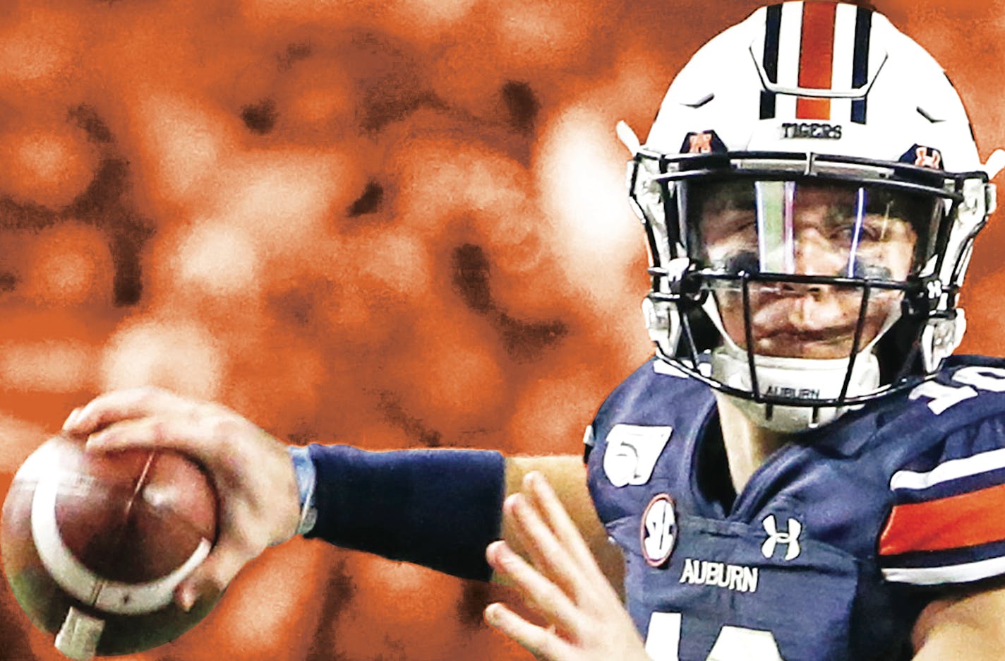 Auburn quarterback Bo Nix (10) throws a pass during the second half of an NCAA college football game against Mississippi, Saturday, Nov. 2, 2019, in Auburn, Ala. (AP Photo/Butch Dill) ORG XMIT: NYOTK