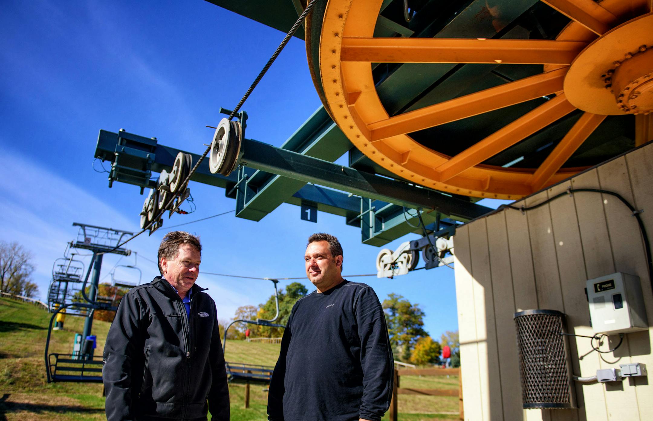 David Solner and Don McClure have big plans for Buck Hill ski resort. ] GLEN STUBBE * gstubbe@startribune.com Friday, October 16, 2015 David Solner, a former who architect and Don McClure, who has managed Buck Hill for 40 yrs have purchased the Burnsville ski resort. They have big plans that include a restaurant and banquet hall at the top of the resort and are looking at a all-season ski surface to allow for summer skiing.