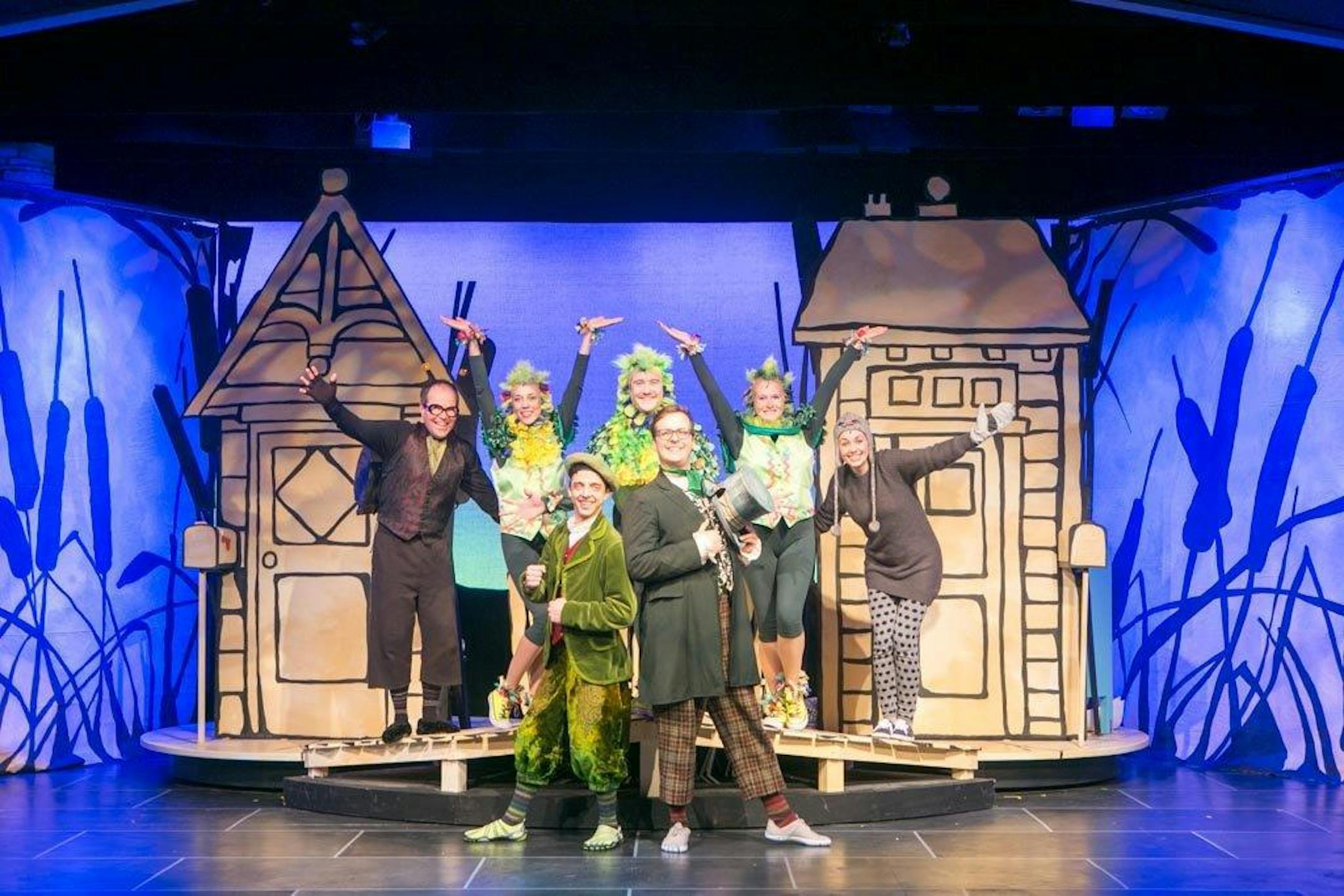 Cast of "A Year with Frog and Toad" at Old Log.