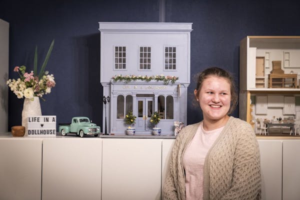 Ella Doyle, 13, creates detailed dollhouses, miniature furniture and accessories in her family's Mendota Heights home. She also sells her pieces throu