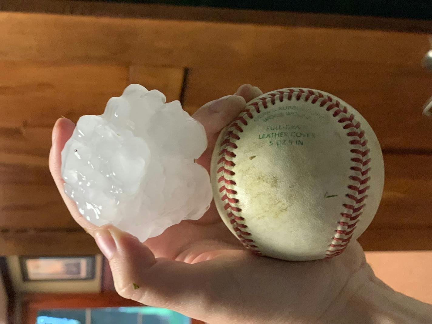 A hailstone in Watertown today.