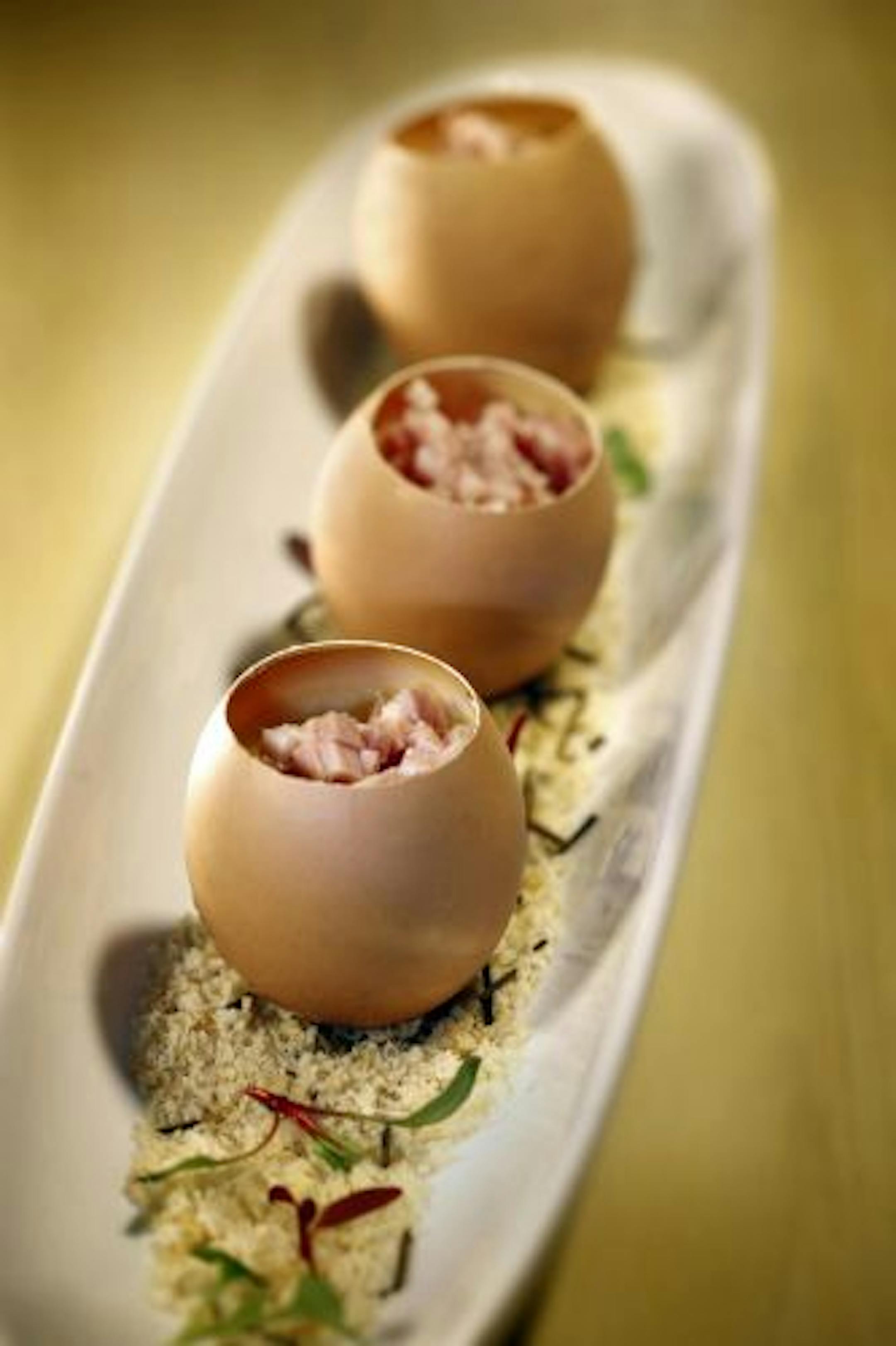 Celery root egg custard at Piccolo is a work of art.