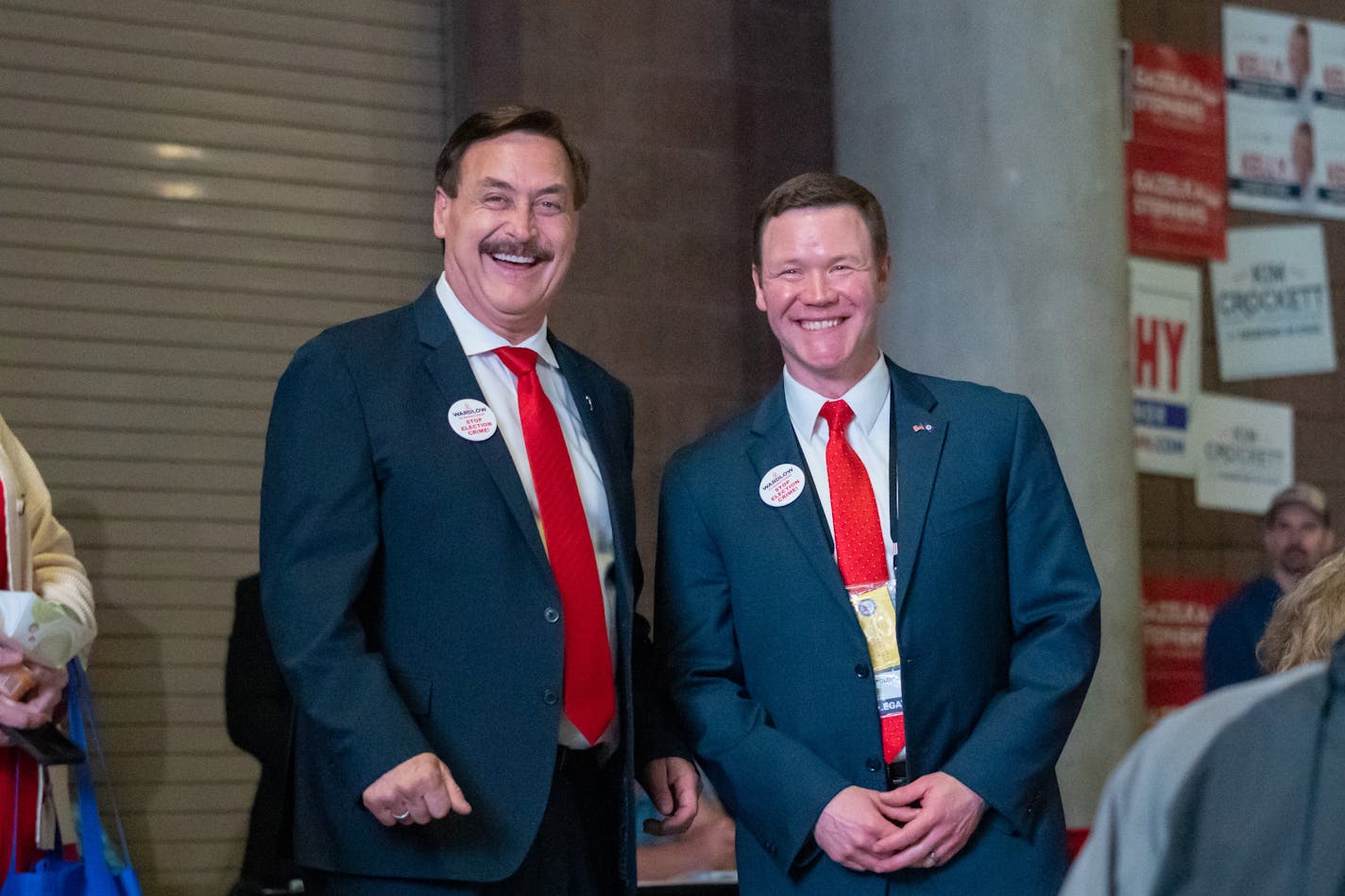 My Pillow CEO Mike Lindell appeared at the convention with GOP candidate for attorney general Doug Wardlow, Friday, May 13, 2022 Rochester, First day of the Minnesota State Republican Convention in the Mayo Civic Center. ] GLEN STUBBE • glen.stubbe@startribune.com