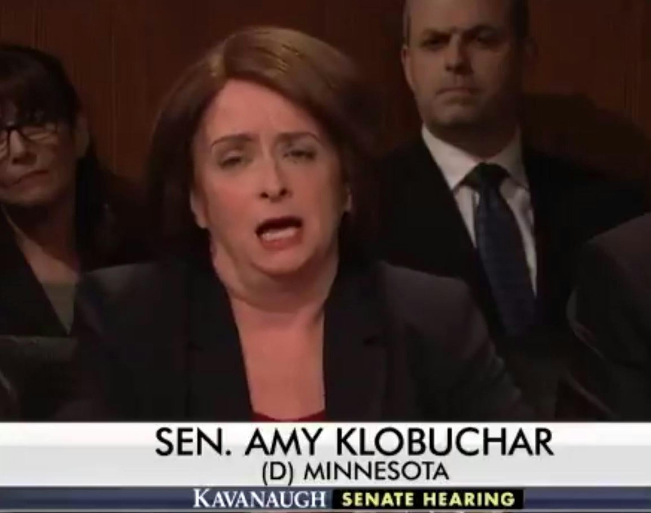 Rachel Dratch played U.S. Sen. Amy Klobuchar of Minnesota in the "SNL" opening sketch.
