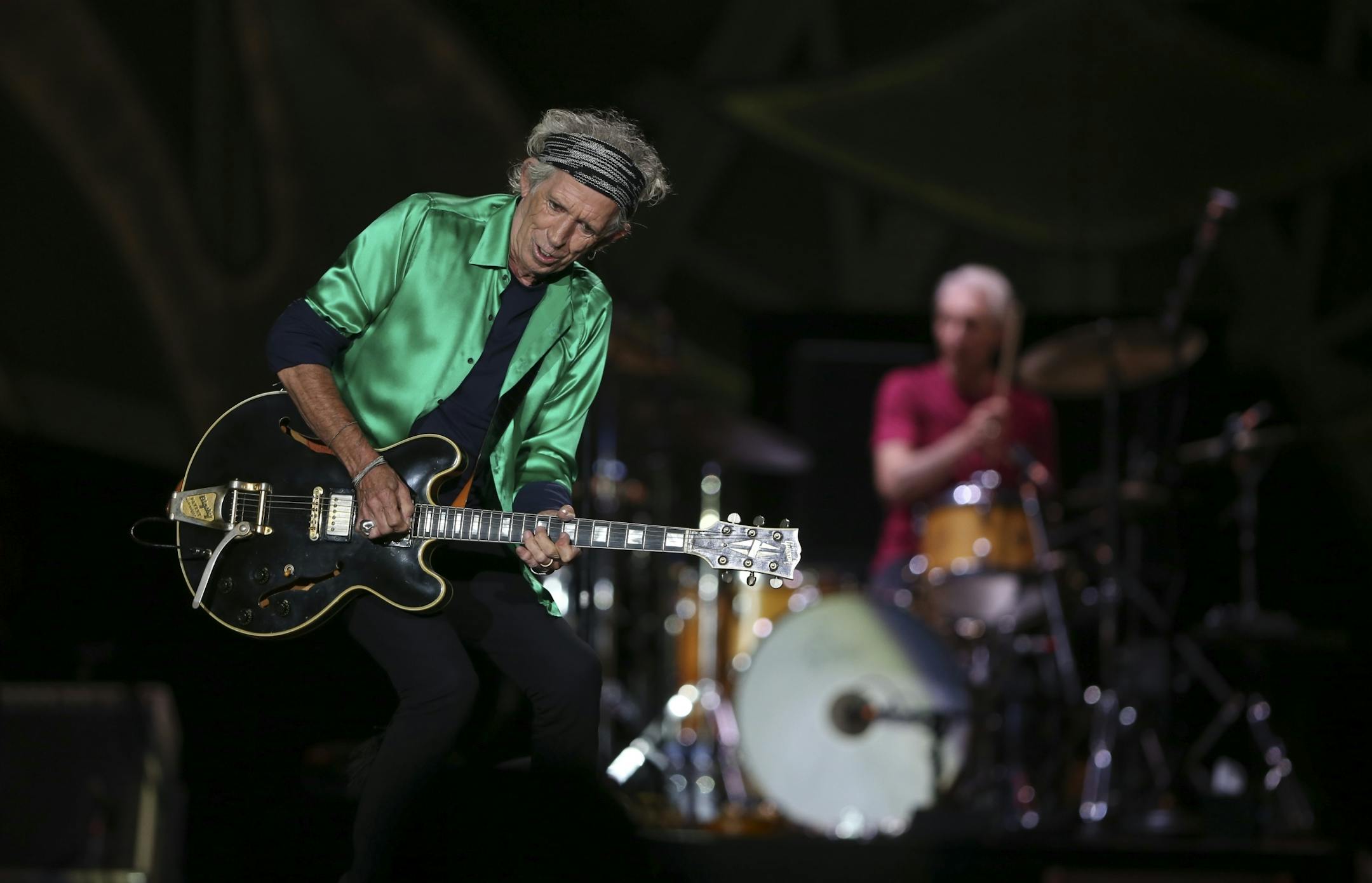 Mick Jagger of the Rolling Stones at TCF Bank Stadium Wednesday night.