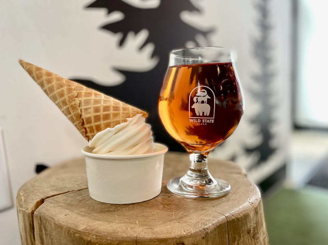 A unique pairing: Wild State Cider features Vermont-style soft serve.
