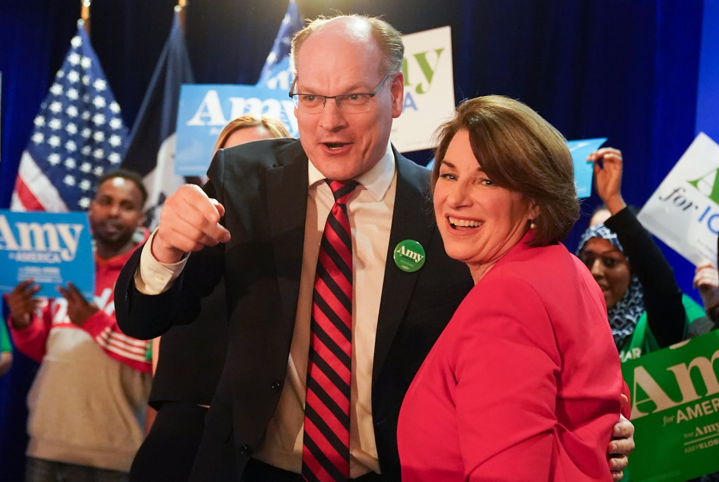 John Bessler, husband of Sen. Amy Klobuchar and their daughter Abigail Bessler campaigned with Klobuchar in Iowa. Doctors discharged John Bessler on March 26 after he was hospitalized with COVID-19. ] GLEN STUBBE &#x2022; glen.stubbe@startribune.com Monday, February 3, 2020 ]