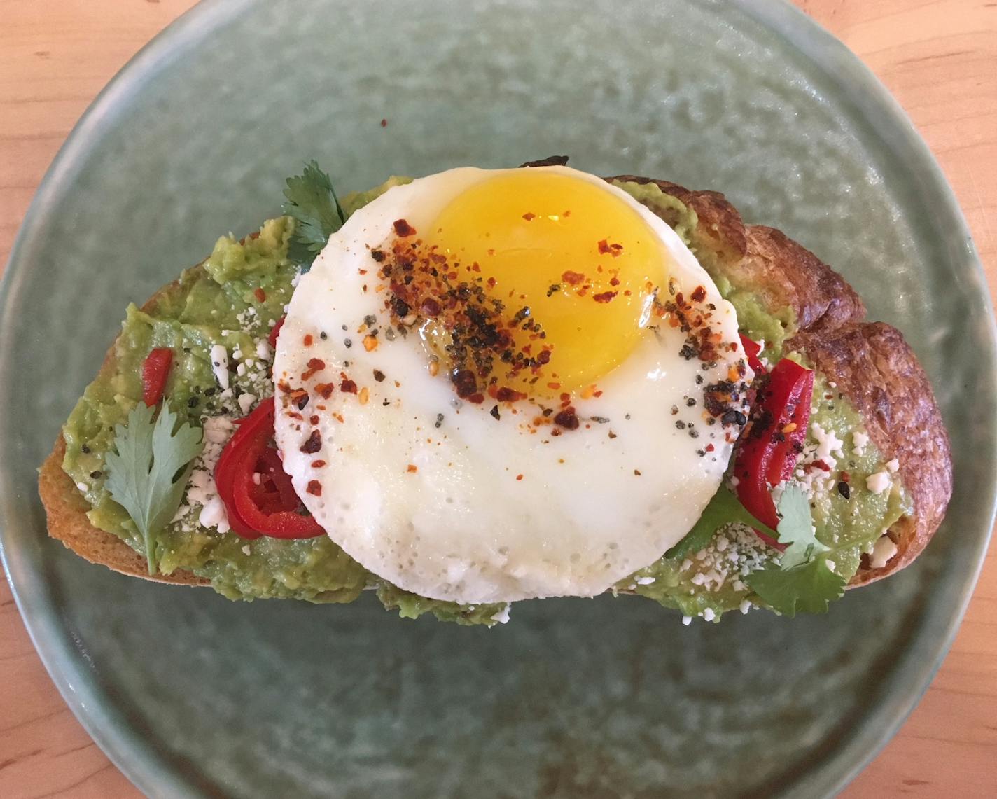 Avocado toast from Northern Coffeeworks.