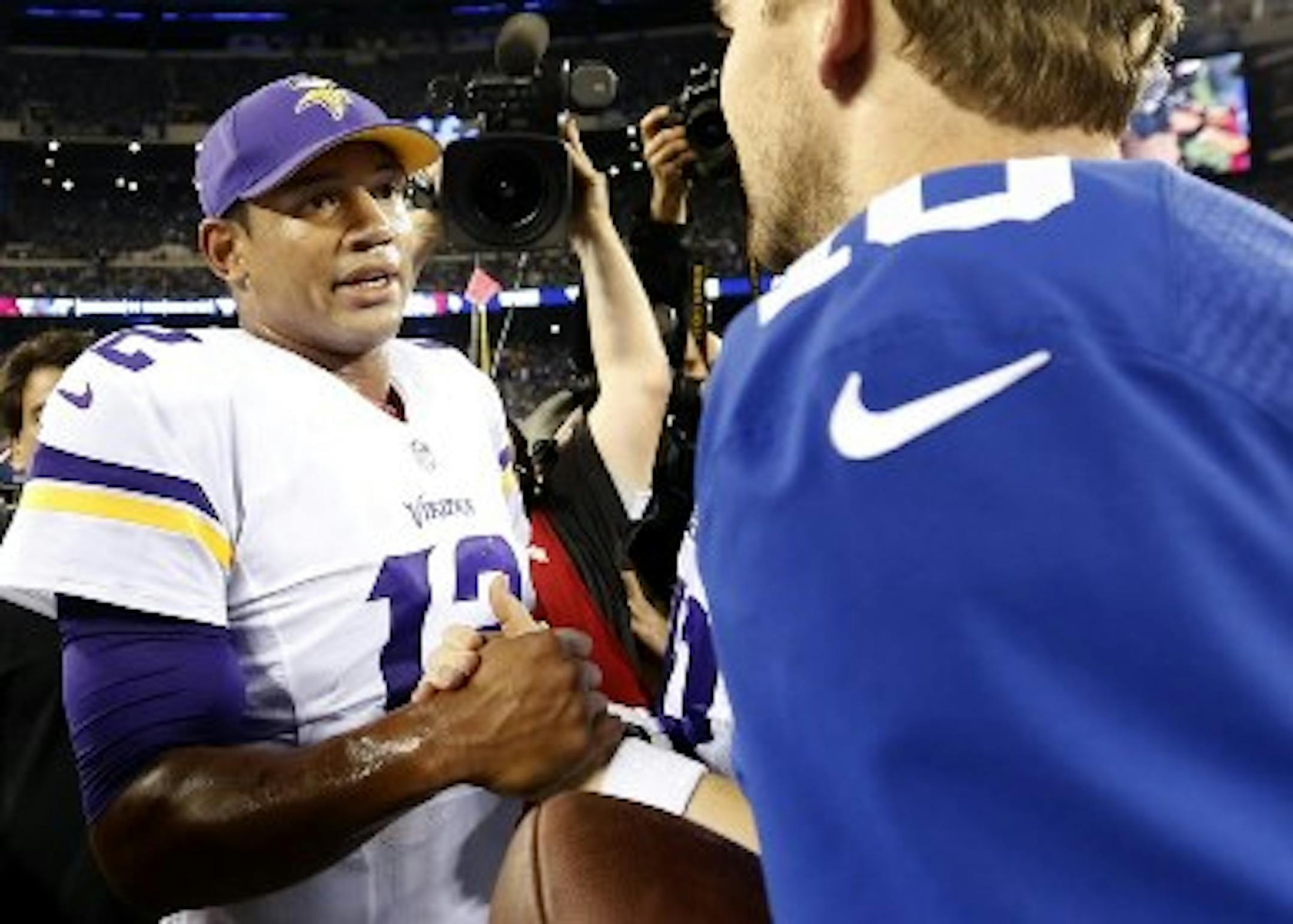 Freeman after last year's game against the Giants. Photo/Carlos Gonzalez