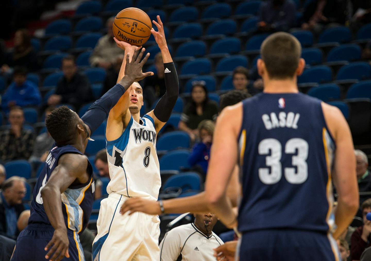 Zach LaVine lined up a three-pointer &#x2014; a key assignment for him this season &#x2014; against Memphis on Wednesday.