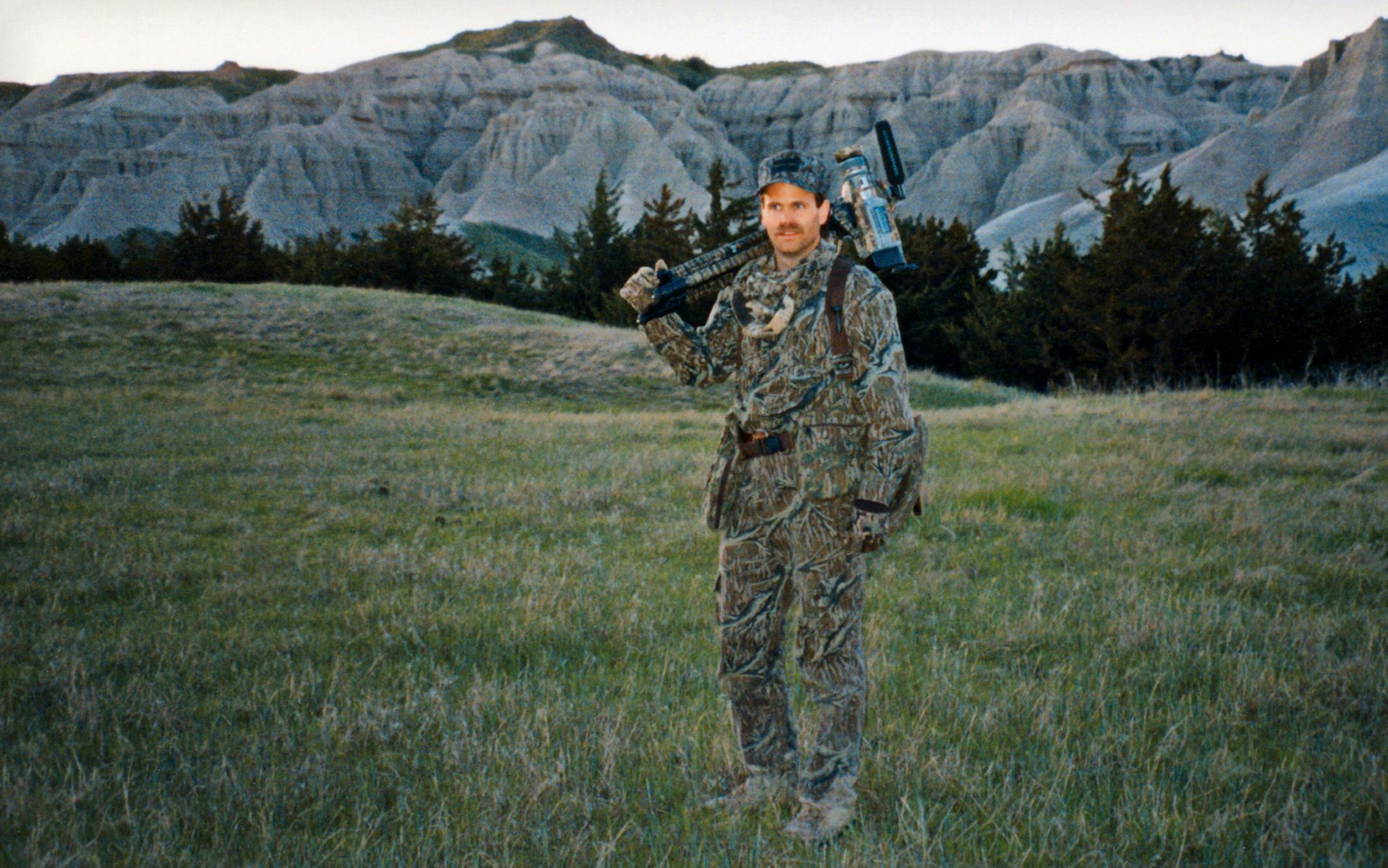 A love of open spaces led Mark Strand to the South Dakota Badlands, where he filmed a turkey hunt with his father.