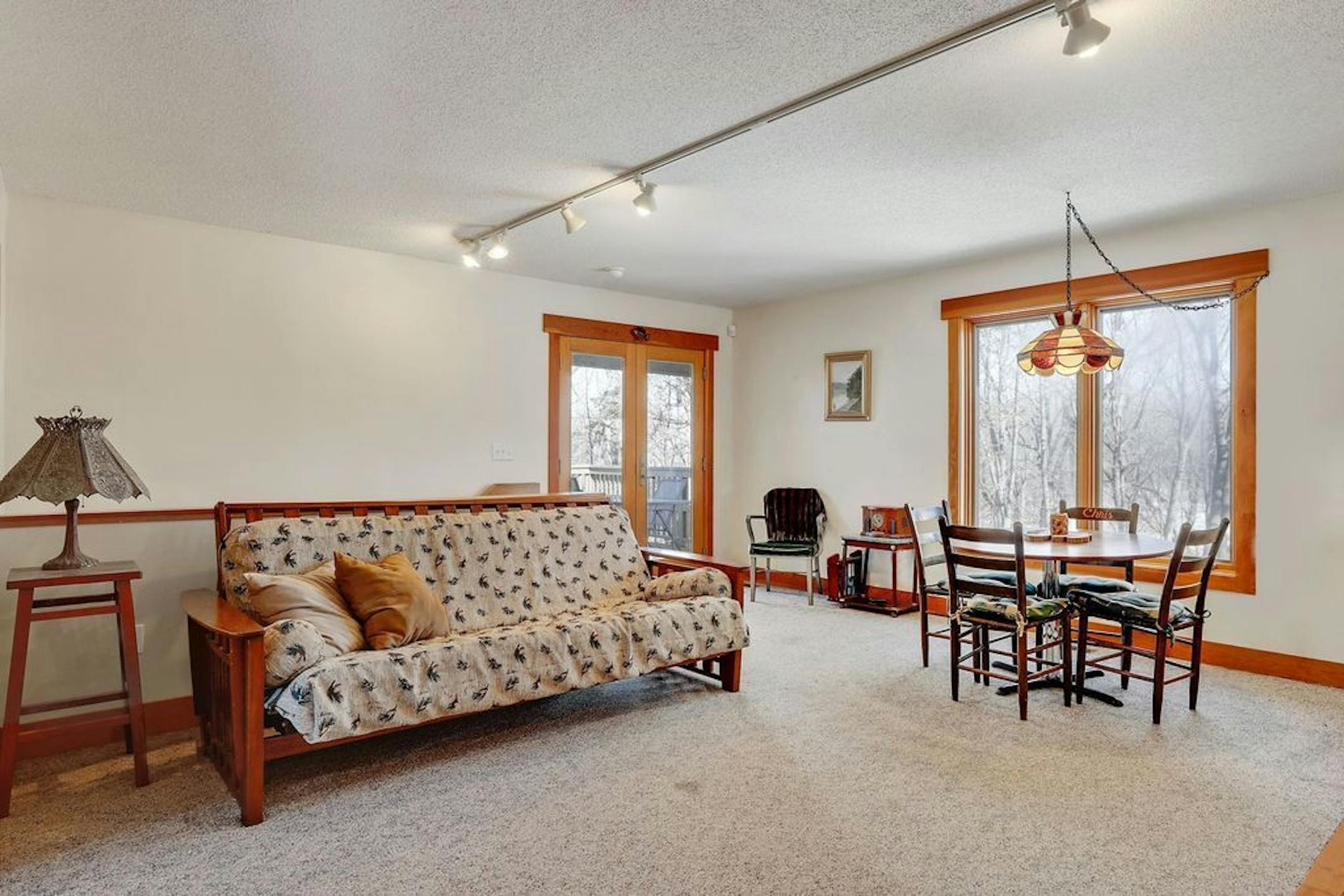 Living area in apartment above the garage.